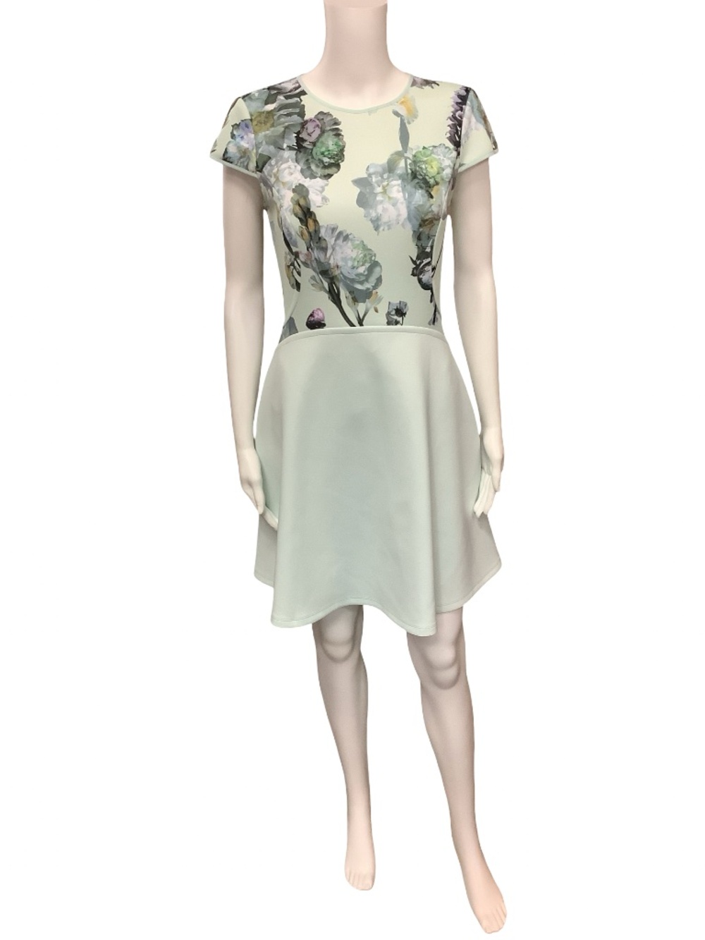 Ted Baker Floral Print Mini Length Dress Size: S/ US 2